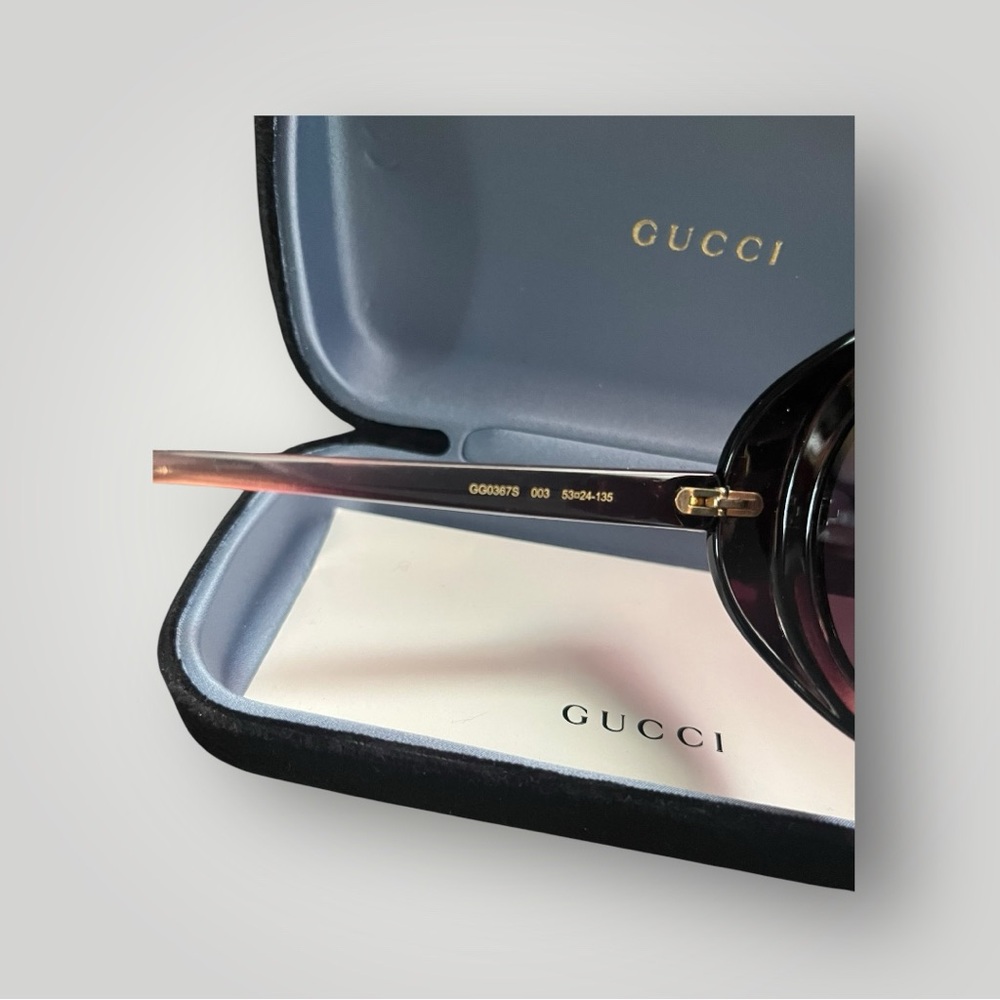 New With Box Gucci GG0367S-003- Women's Round Sunglasses -53024-135 - Picture 3 of 4